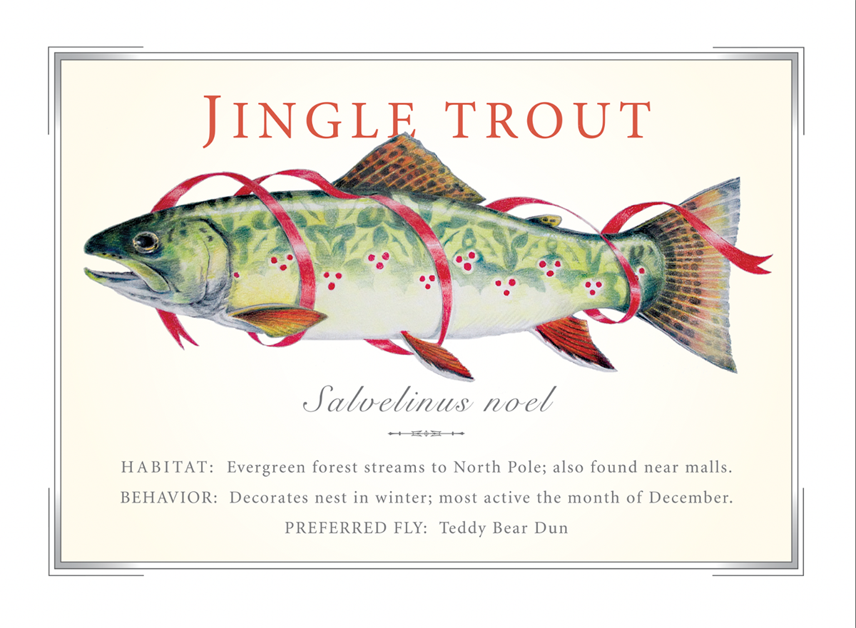 Jingle Trout Christmas Card