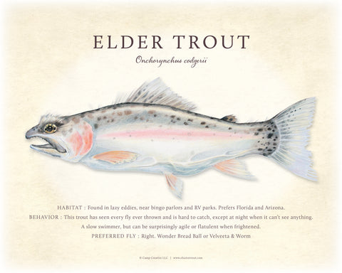 Elder Trout Giclee Print