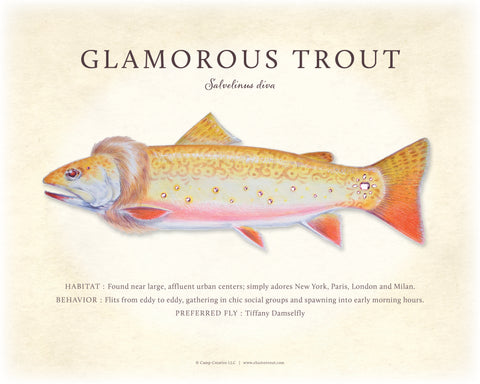 Glamorous Trout Giclee Print