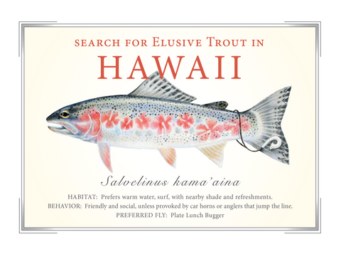 Hawaii State Trout Card
