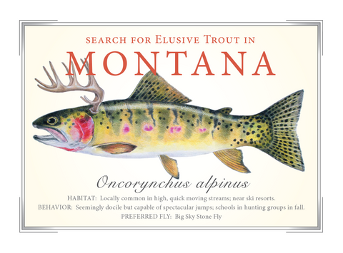 Montana State Trout Card