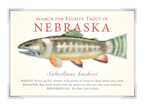 Nebraska State Trout Card