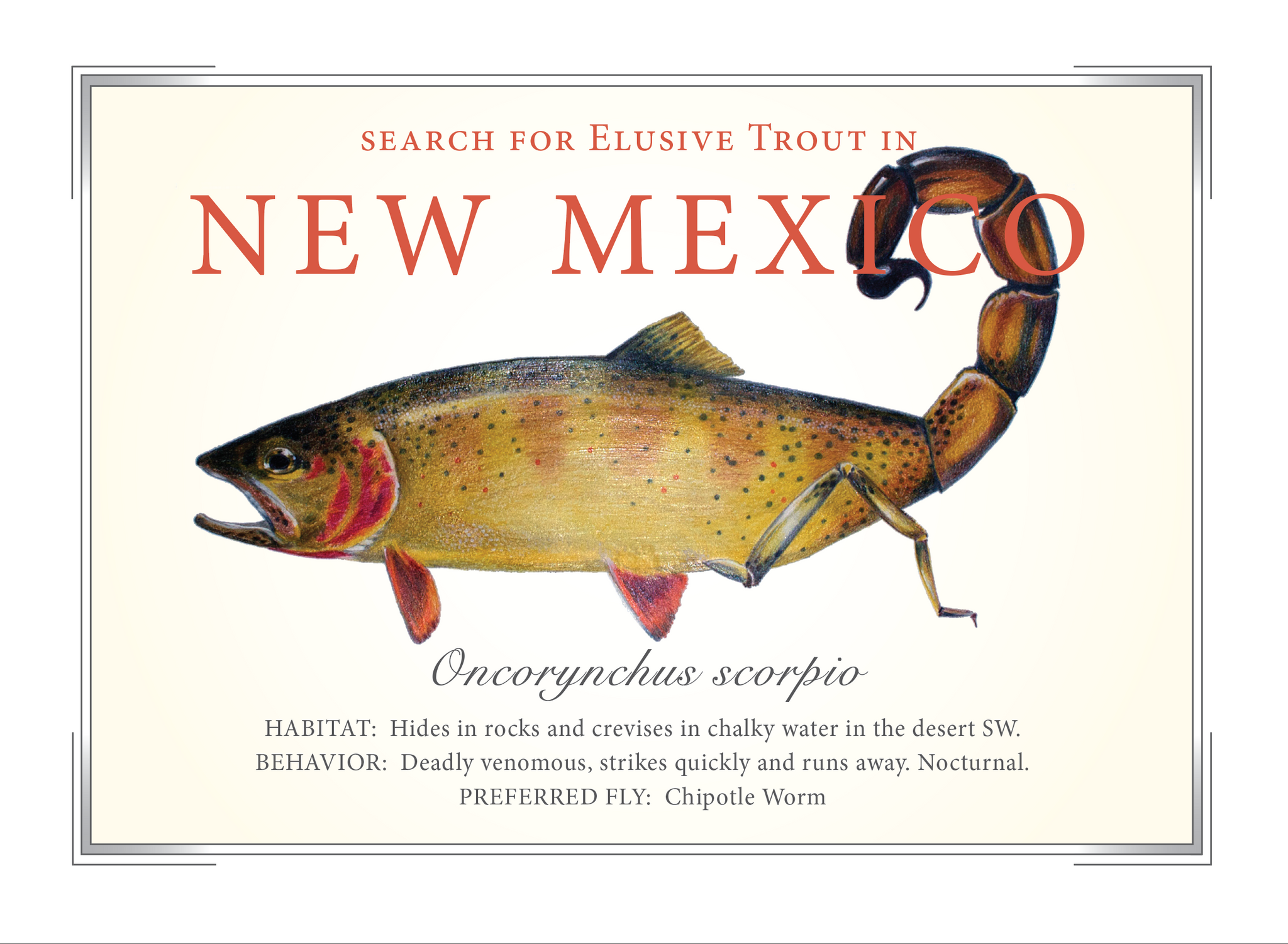 New Mexico State Trout Card