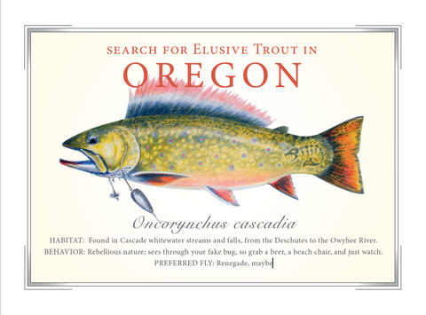 Oregon State Trout Card