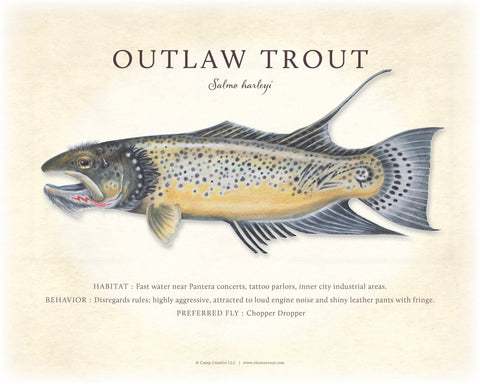 Outlaw Trout Giclee Print