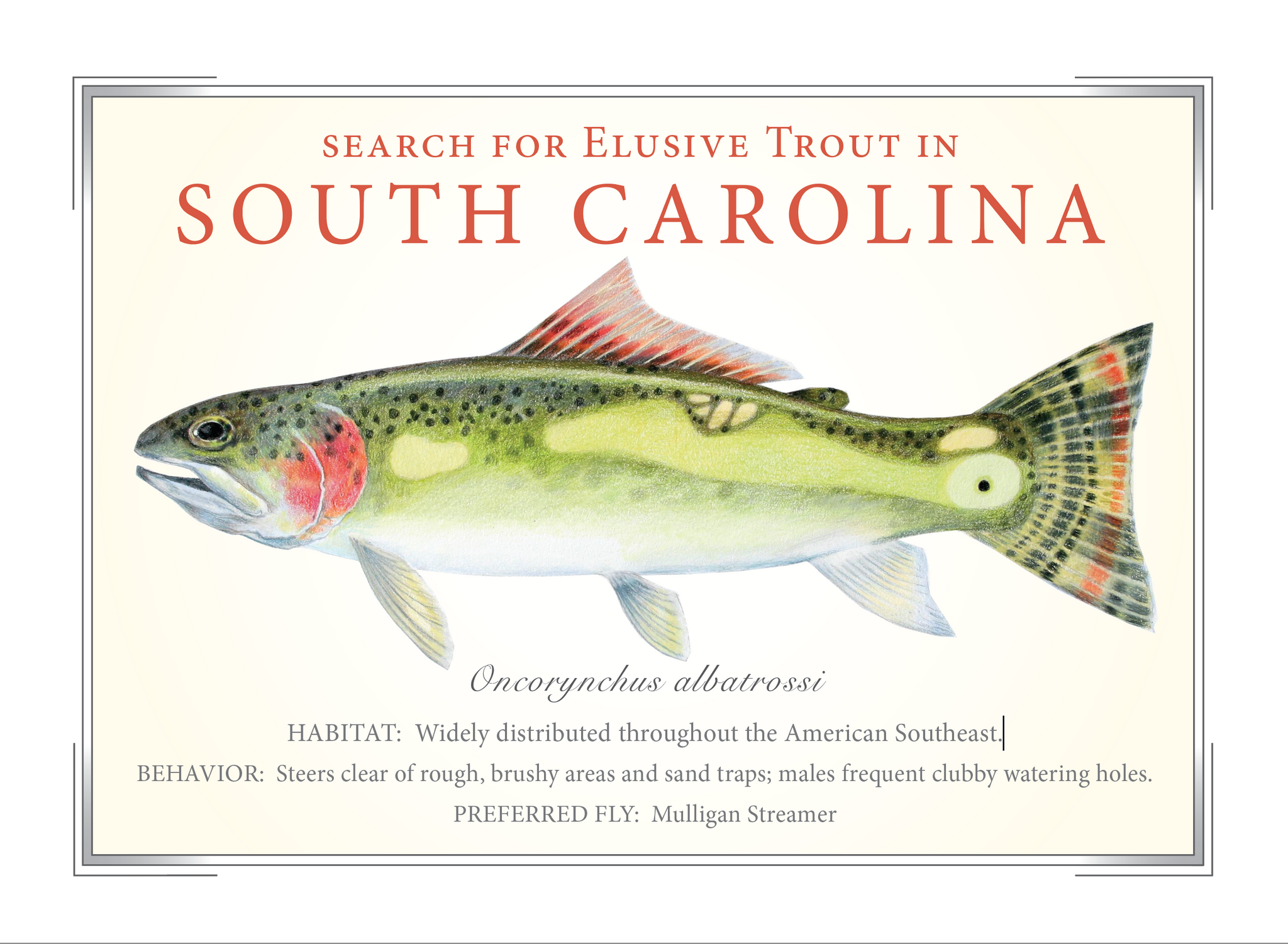 South Carolina State Trout Card