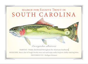 South Carolina State Trout Card
