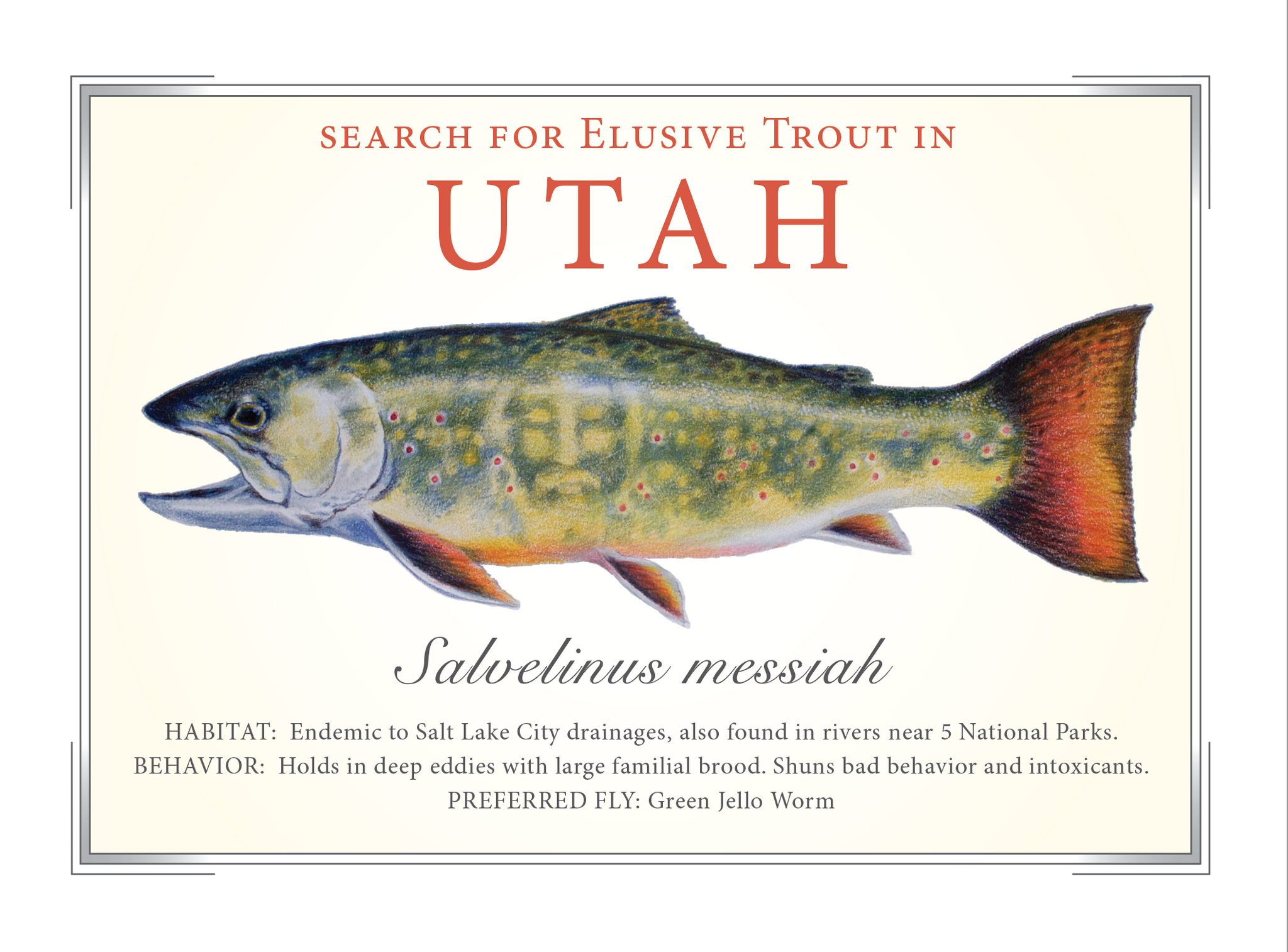 Utah State Trout Card