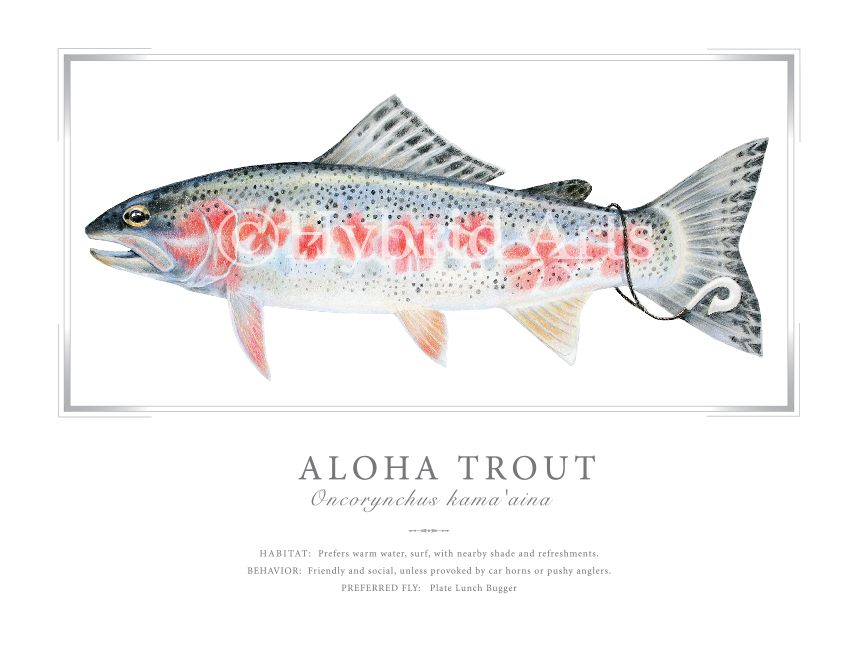 Aloha Trout Print
