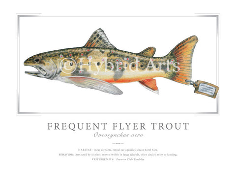 Frequent Flyer Trout Print
