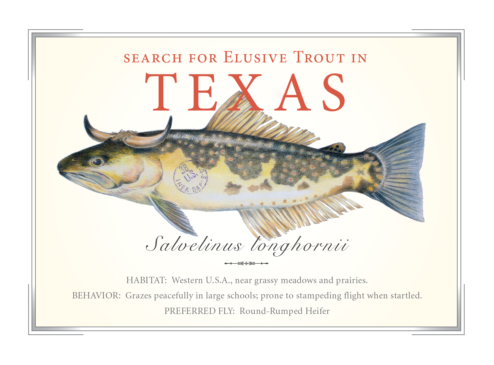 Texas State Trout Card