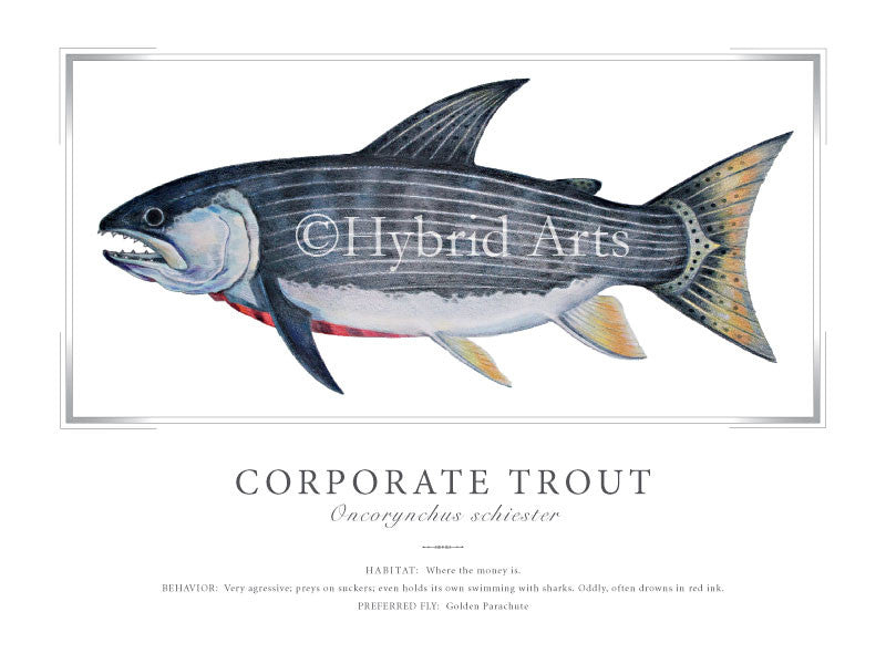 Corporate Trout Print