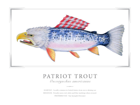 Patriot Trout Print